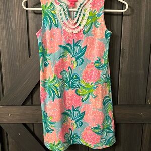 Lilly Pulitzer Kids Floral Dress - Pink, Blue, Green
